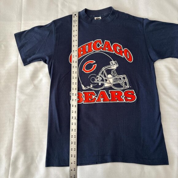 Vintage Chicago Bears Navy and Orange Single Stitch NFL T-shirt. Size L - Picture 5 of 5